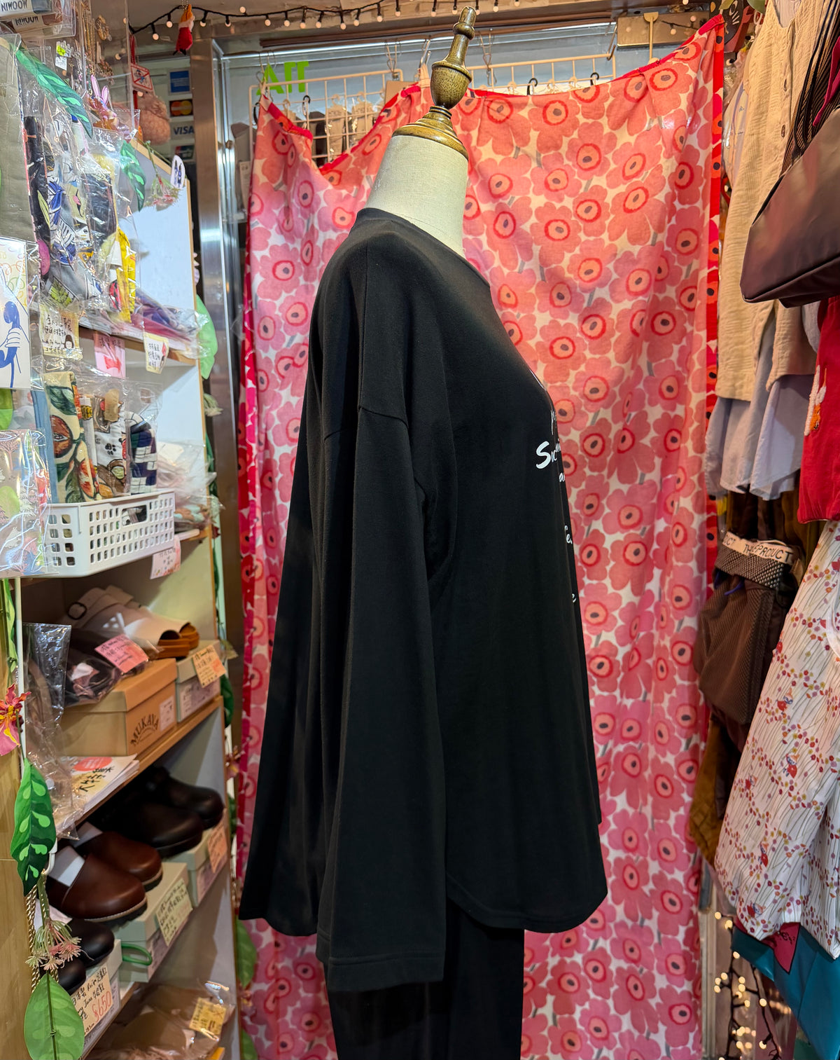 (G) Black Long T-shirt, made in Japan