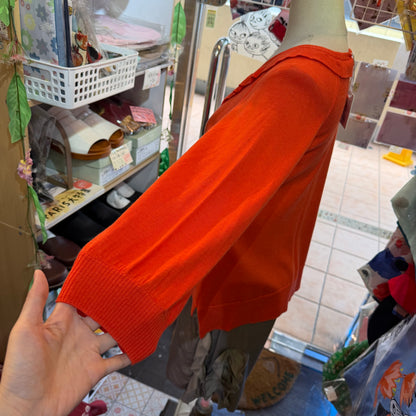 Tumugu Red Frill Cardigan