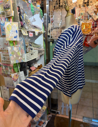 Diaries Striped 2 Way T-shirt, Cardigan, 2 Colors, made in Japan