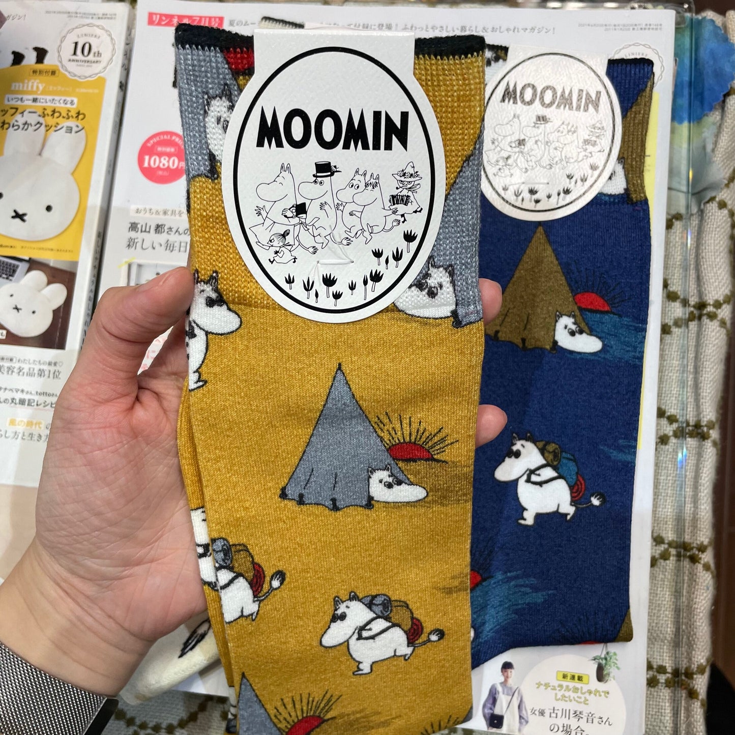 $99 only- Moomin Long Socks, 4 patterns, size 25-27cm, made in Japan