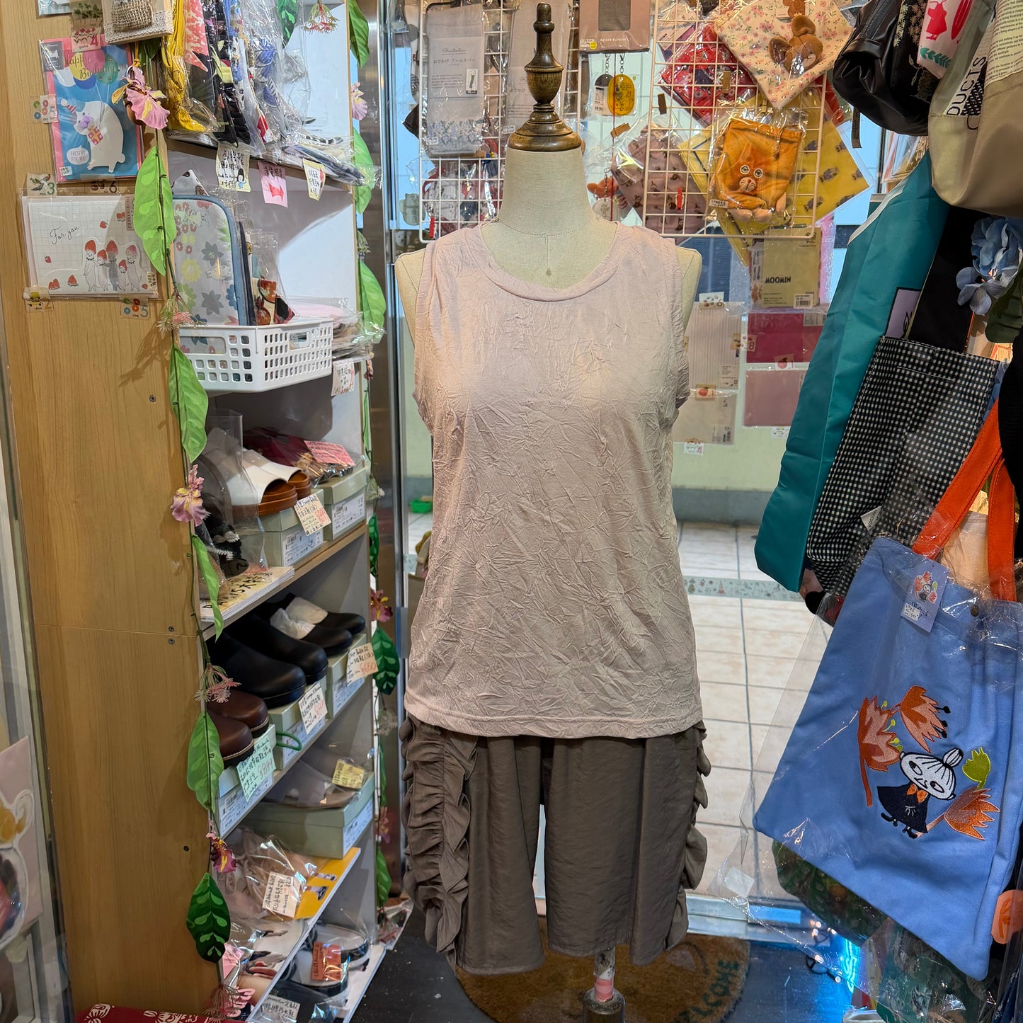 Ichi Cotton-blend Vest Tank Top, 3 Colors, made in Japan