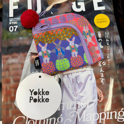 Yokke Pokke Rabbits Pouch, Mini Wallet, made in Japan