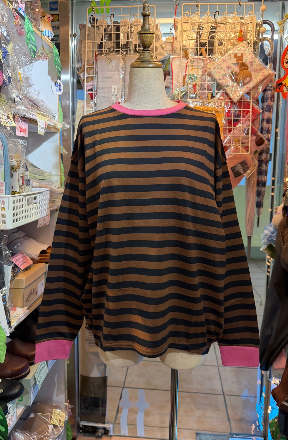 Diaries Striped Long T-shirts 2 Colors, made in Japan