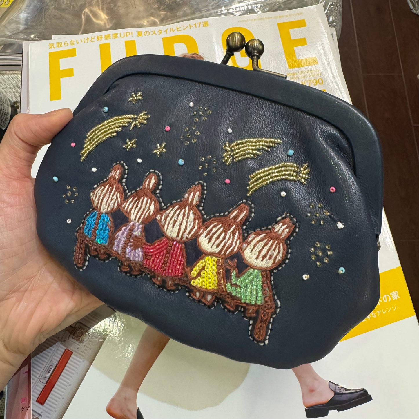 Tamaoworld X Little My Embroidery Leather Pouch Wallet, made in India