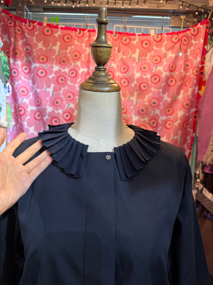 Mizuiro Ind Frill Collar Shirt, 2 Colors, made in Japan