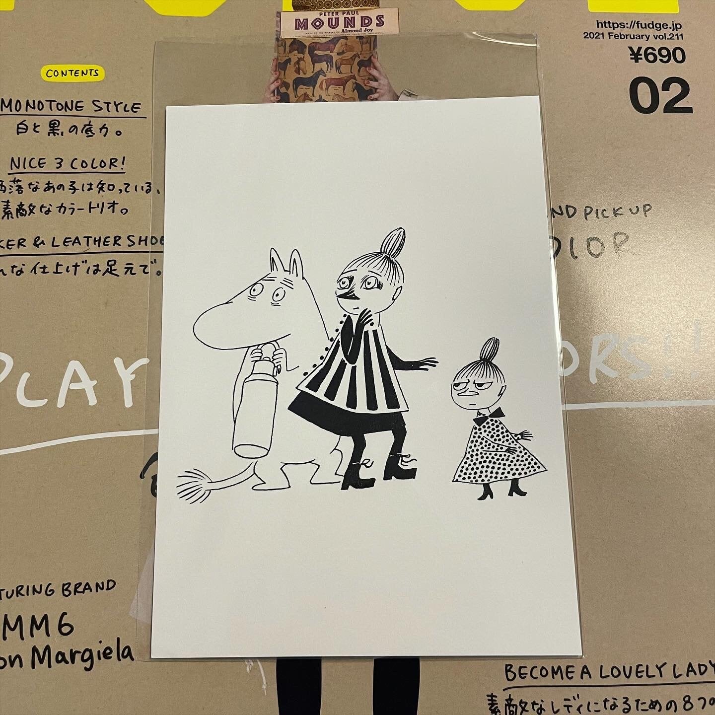 Little My and Moomin Postcard, made in Finland