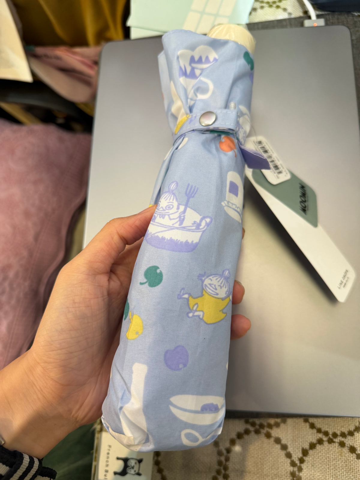 Ogawa Little My Light Blue Rain/Sun Folding Umbrella, 90% UV Cut
