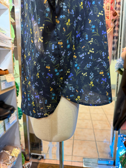 Vent d ouest X Liberty London Navy Floral Shirt, made in Japan