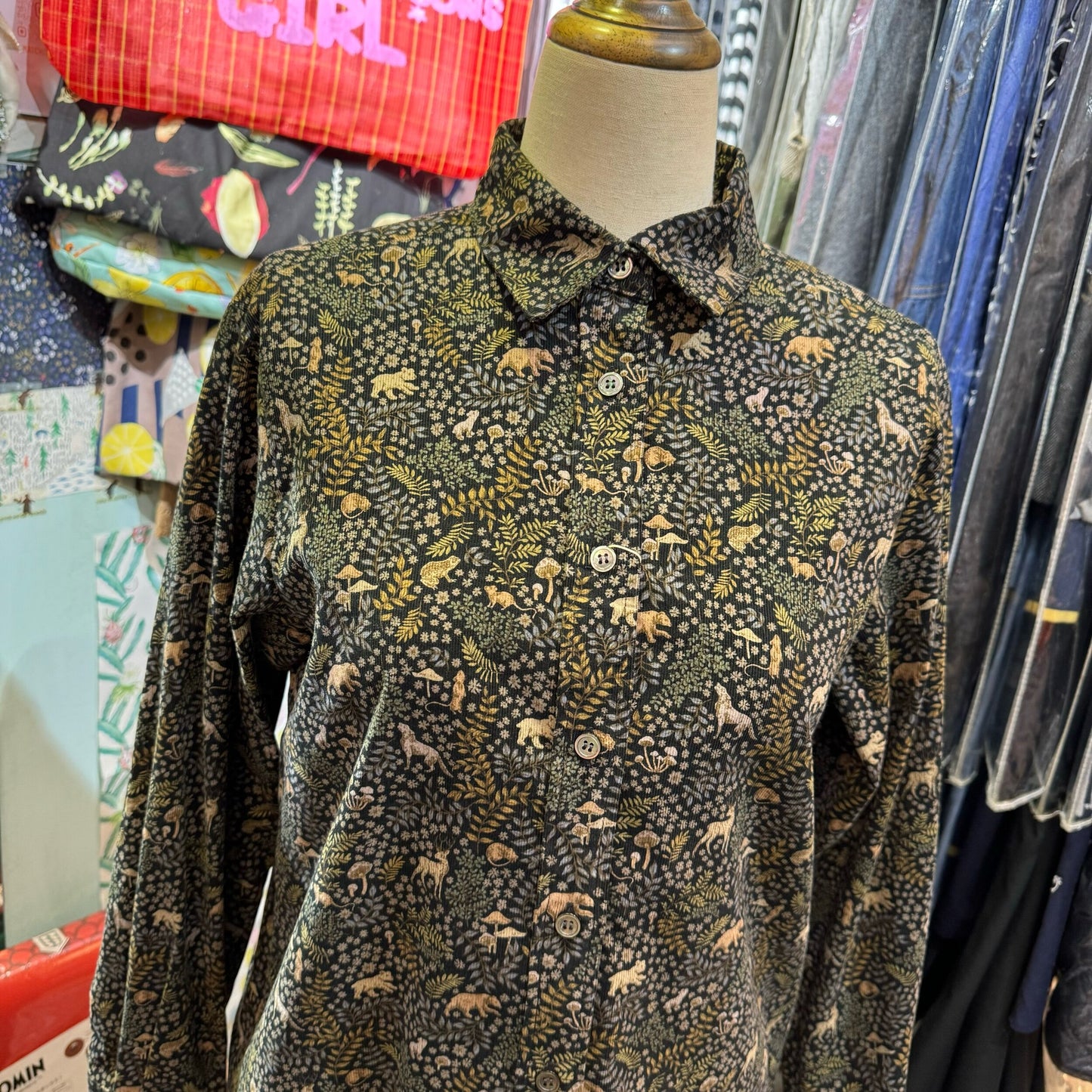 EXTRA20- Le Minor X Liberty London Black Shirt, made in Japan