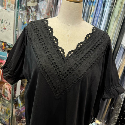 EXTRA20- Peindre Lace V-neck Top, 2 Colors, made in Korea