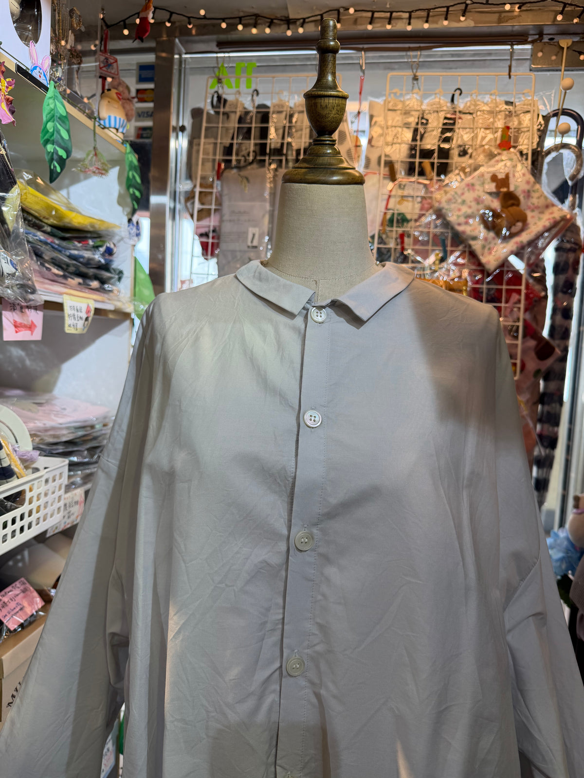 (g) Light Grey Shirt, made in Japan