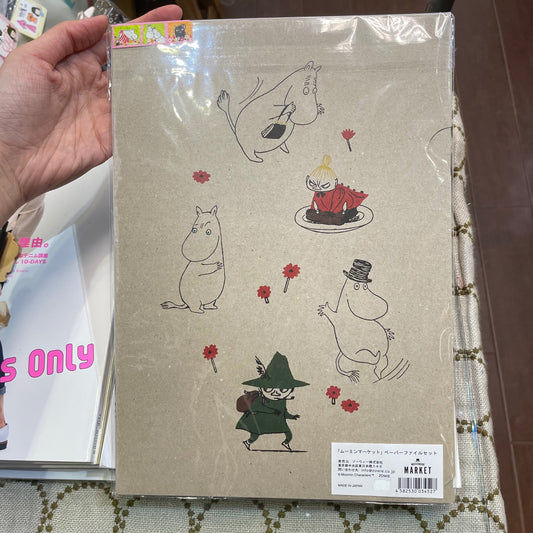Moomin and Little My Paper File Folder, 2 pieces per set, made in Japan