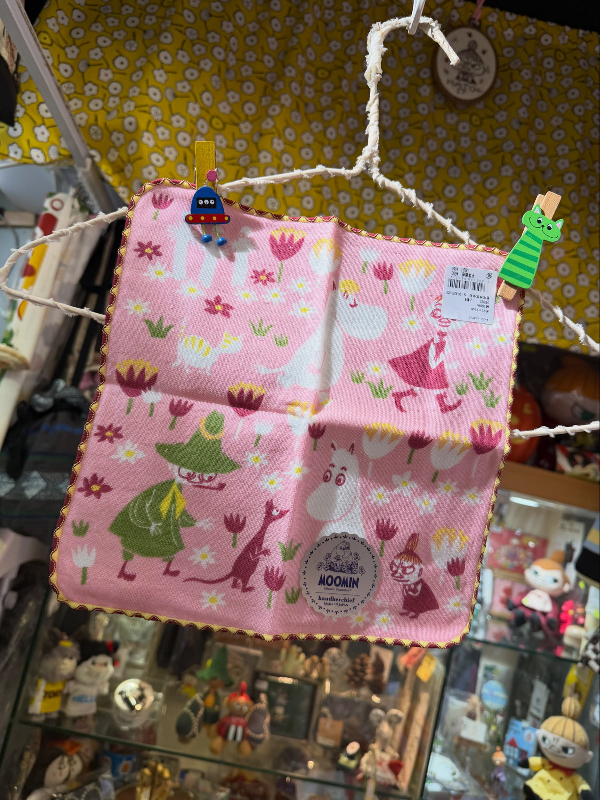 Moomin Friends and Little My Out for a Walk Handkerchief, Towel, Made in Japan