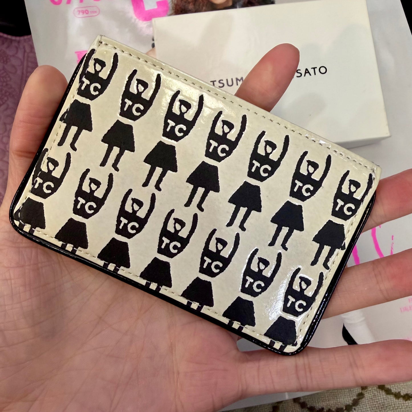 Sale- Tsumori Chisato Leather Card Holder with Box, made in Japan