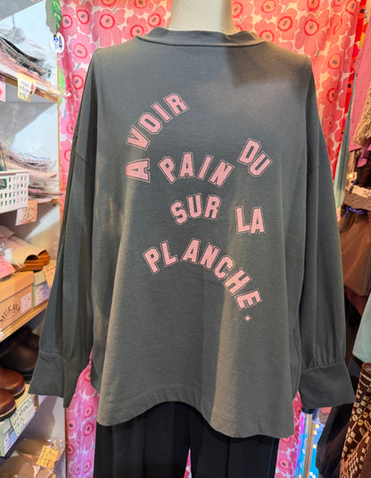 Laiterie A Voir… Charcoal T-shirt, made in Japan