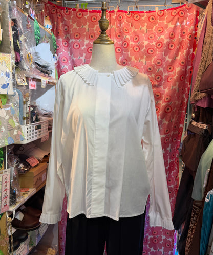 Mizuiro Ind Frill Collar Shirt, 2 Colors, made in Japan