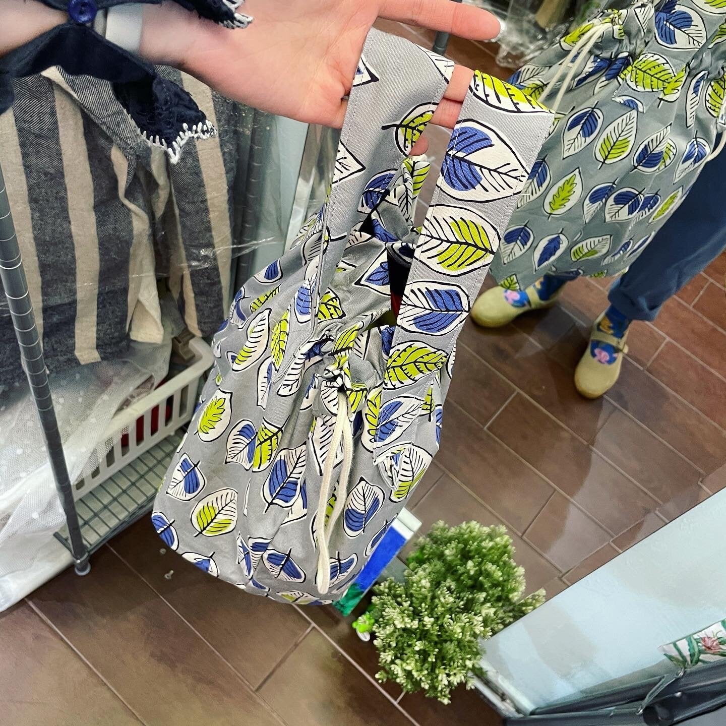 Handmade Leaf 2Way Bag, fabric from Japan