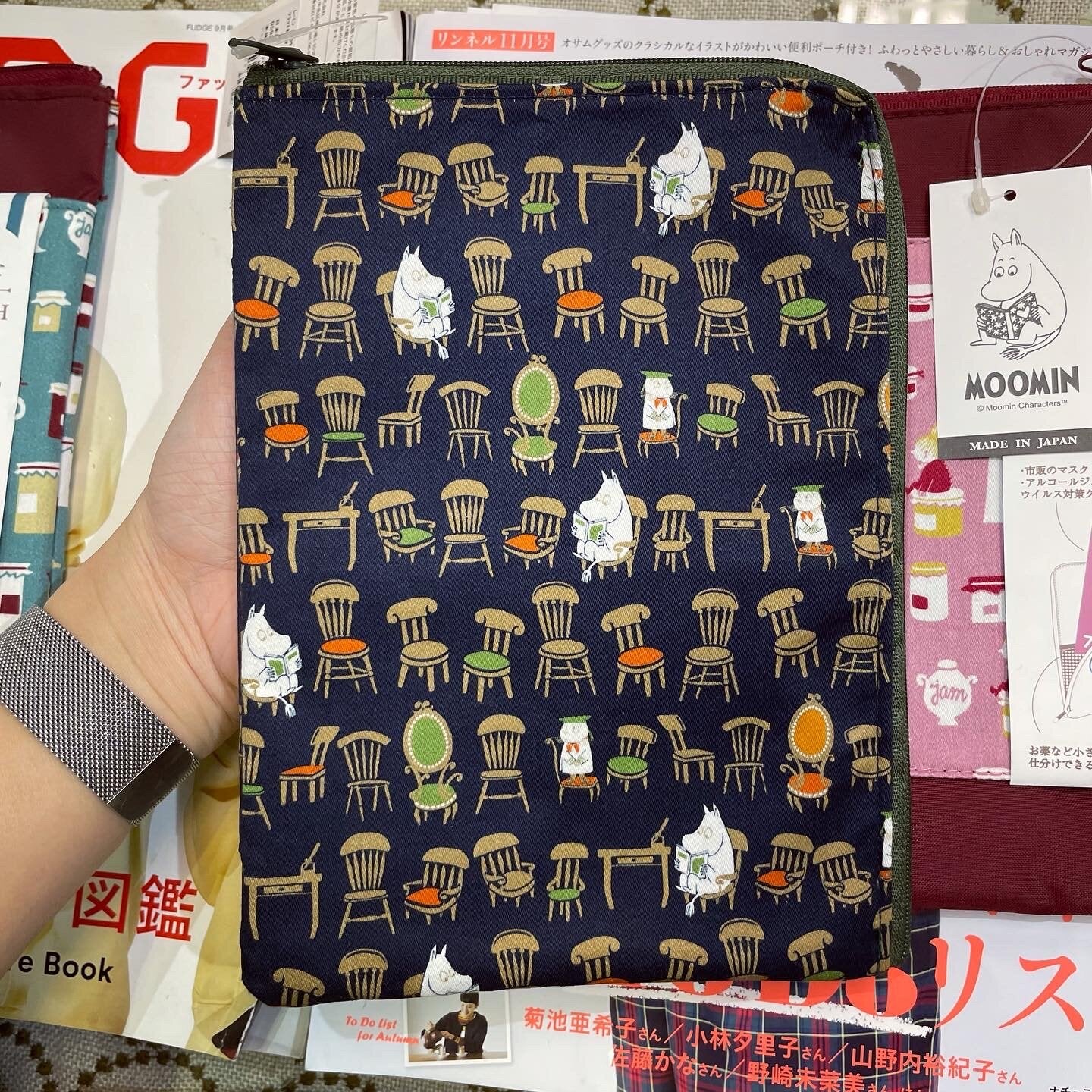 Sale- Moomin Mask Case Pouch, 3 Colors, made in Japan