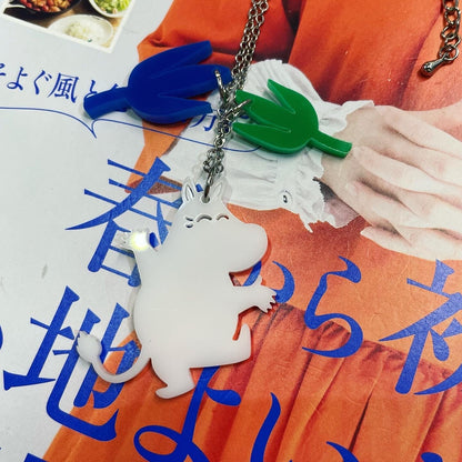 Sale- Moomin Acrylic Necklace, made in Sweden