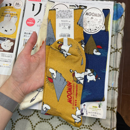 $99 only- Moomin Long Socks, 4 patterns, size 25-27cm, made in Japan