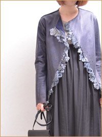EXTRA20- Nigel Preston and Knight LambskinVintage Lace Jacket, made in Europe