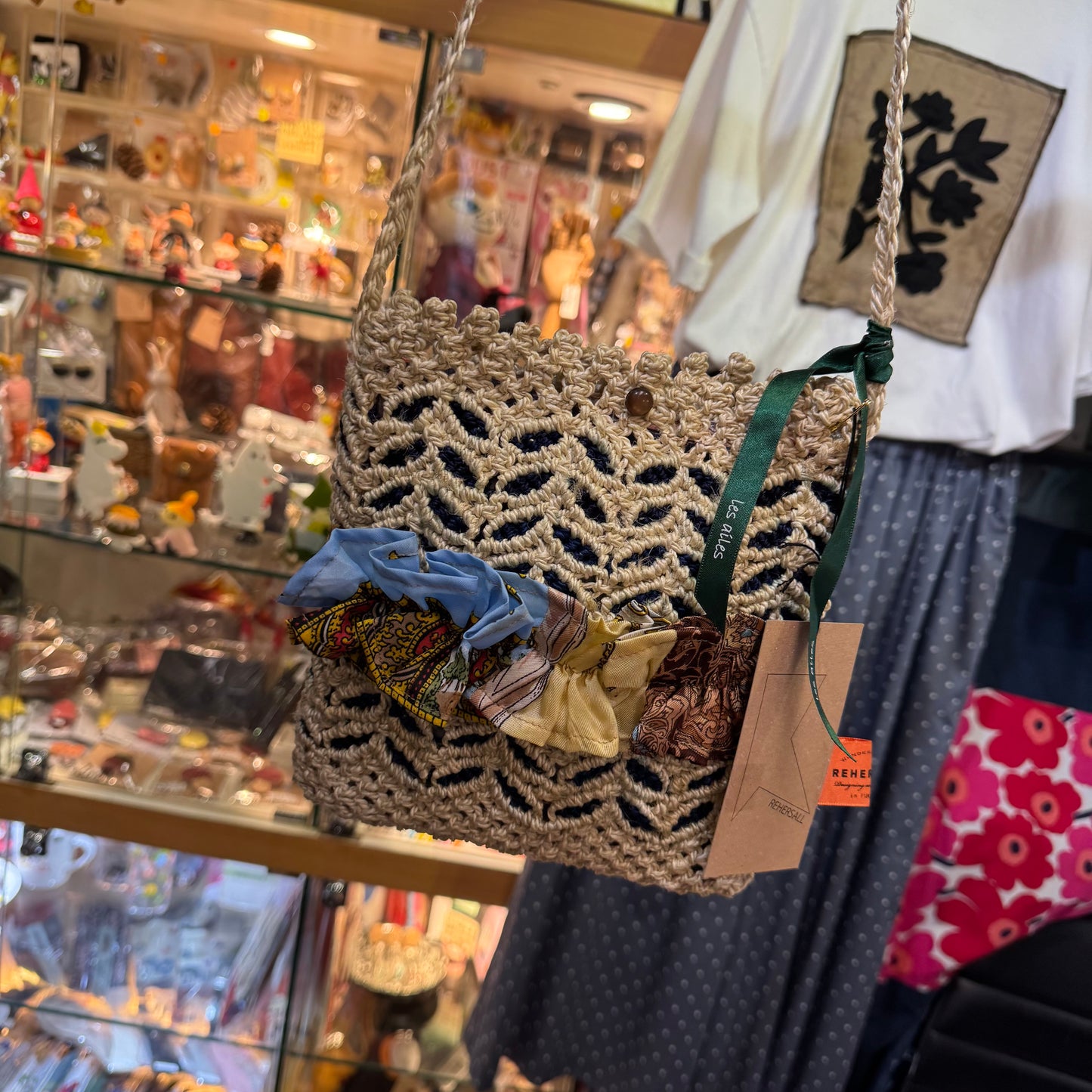 Rehersall Straw Shoulder Bag, made in Japan