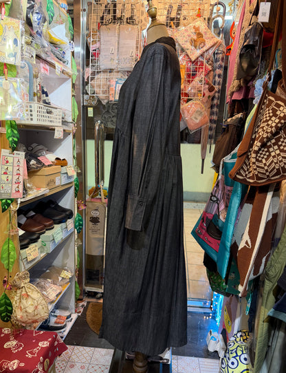 Denier 6oz Black Denim Dress, made in Japan