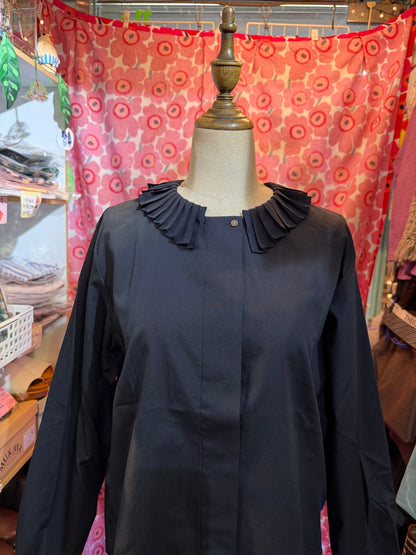 Mizuiro Ind Frill Collar Shirt, 2 Colors, made in Japan