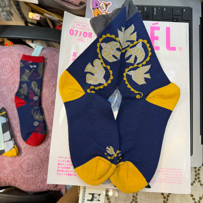 Fromf Print Socks, 3 Patterns, made in Japan
