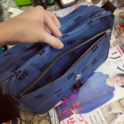 Sale- Marimekko Navy Logomania Shoulder Bag, made in Estonia