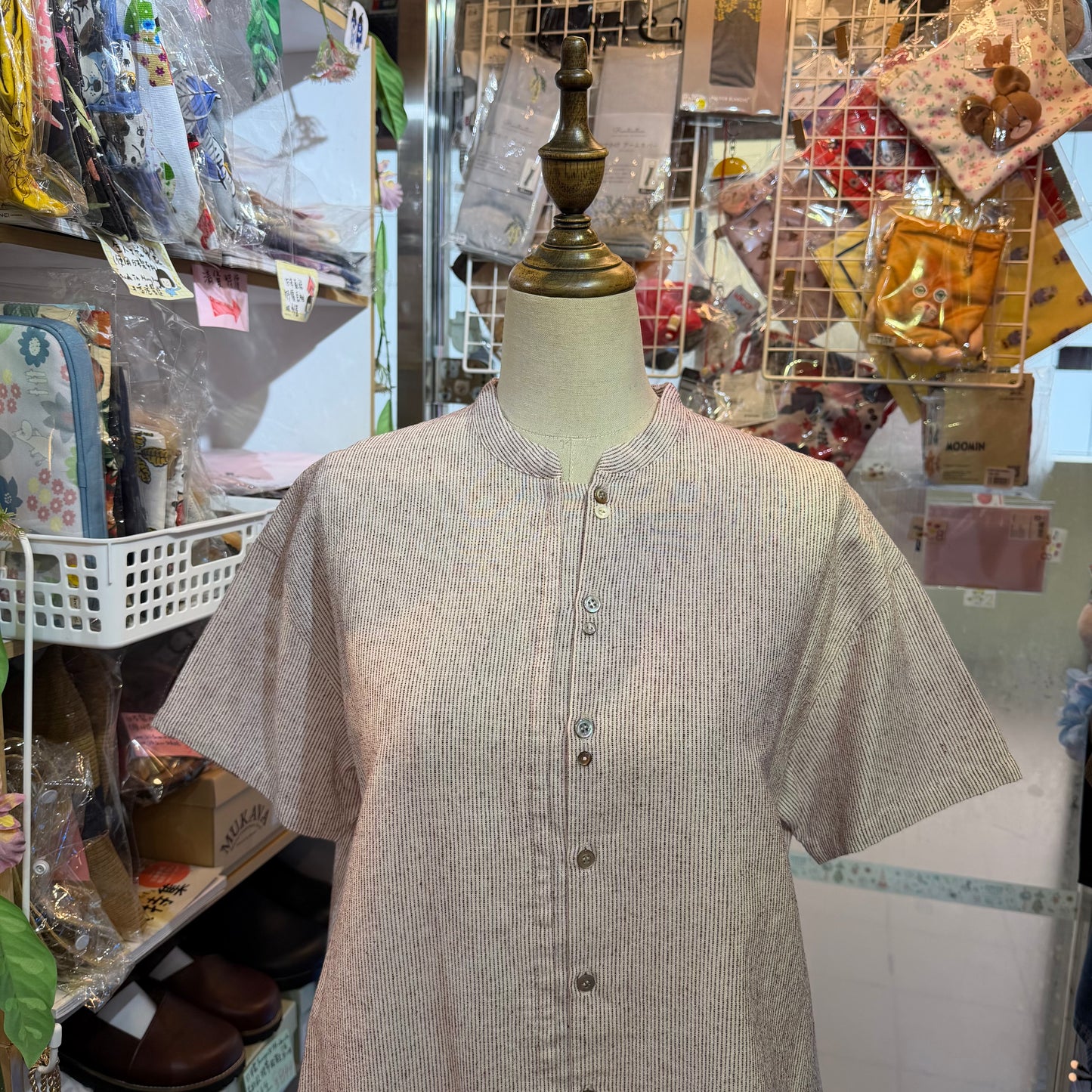 VM Wine Striped Shirt, made in Japan