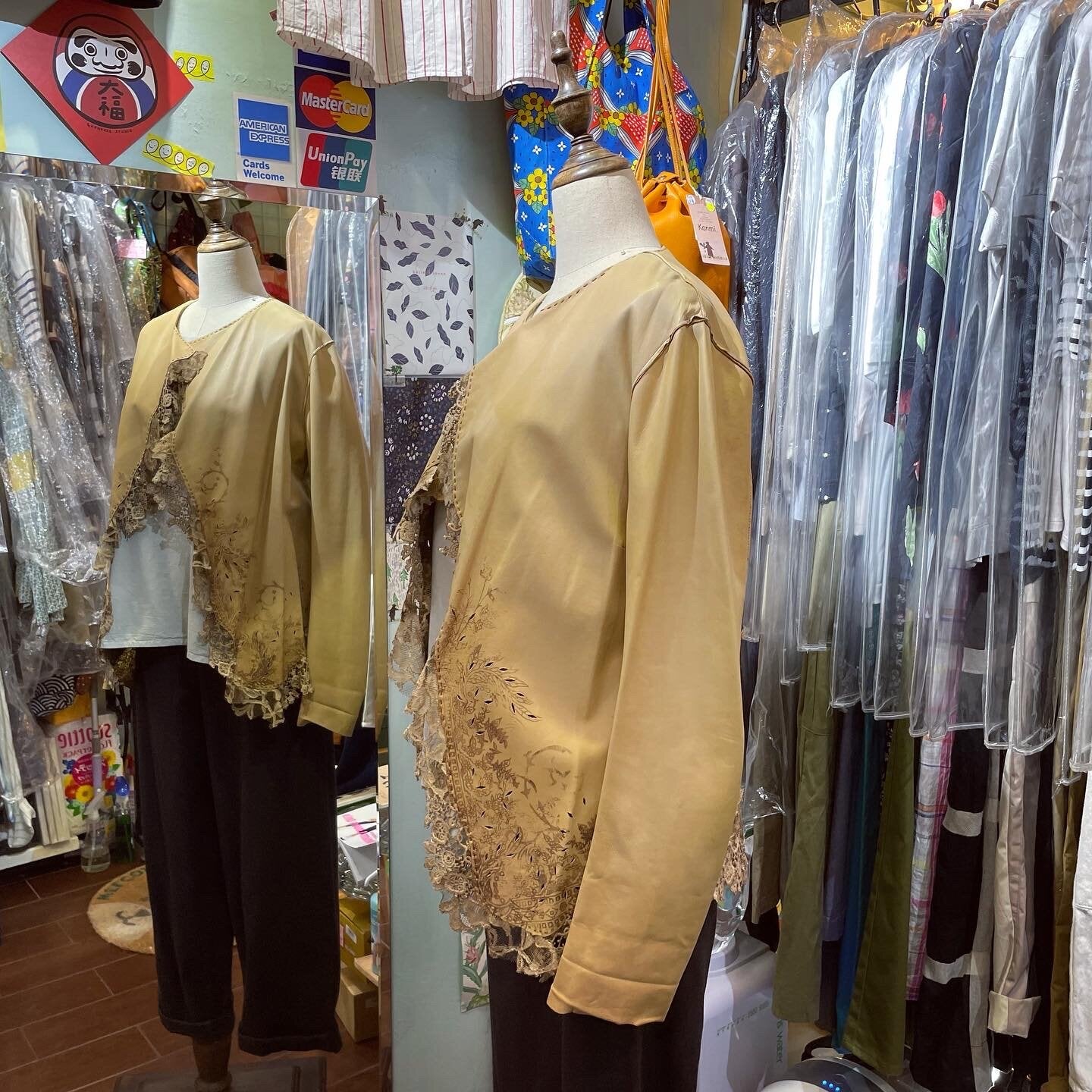 EXTRA20- Nigel Preston and Knight LambskinVintage Lace Jacket, made in Europe