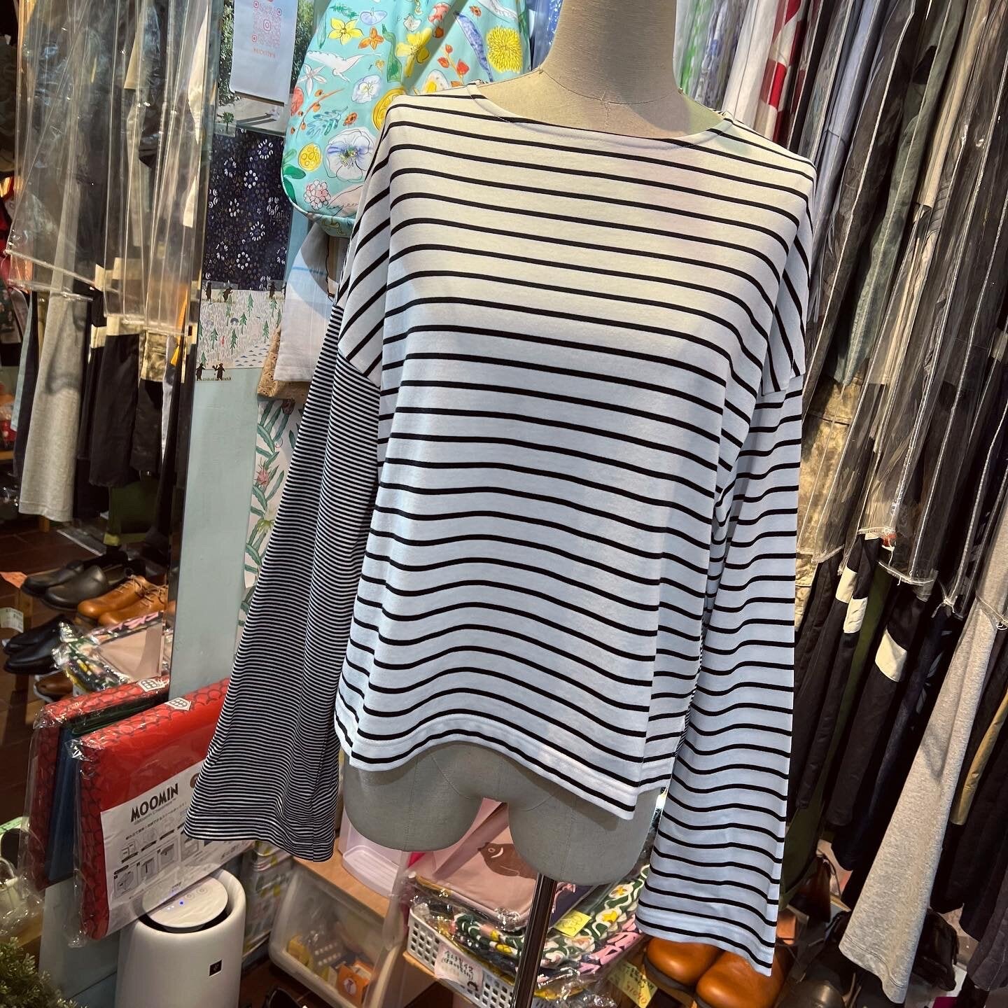 EXTRA20- Diaries Black Striped T-shirt, made in Japan