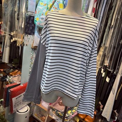 EXTRA30- Diaries Black Striped T-shirt, made in Japan