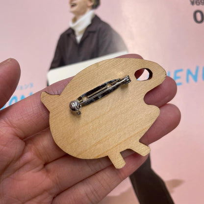 Childwoman Wood-made Brooch, made in Japan