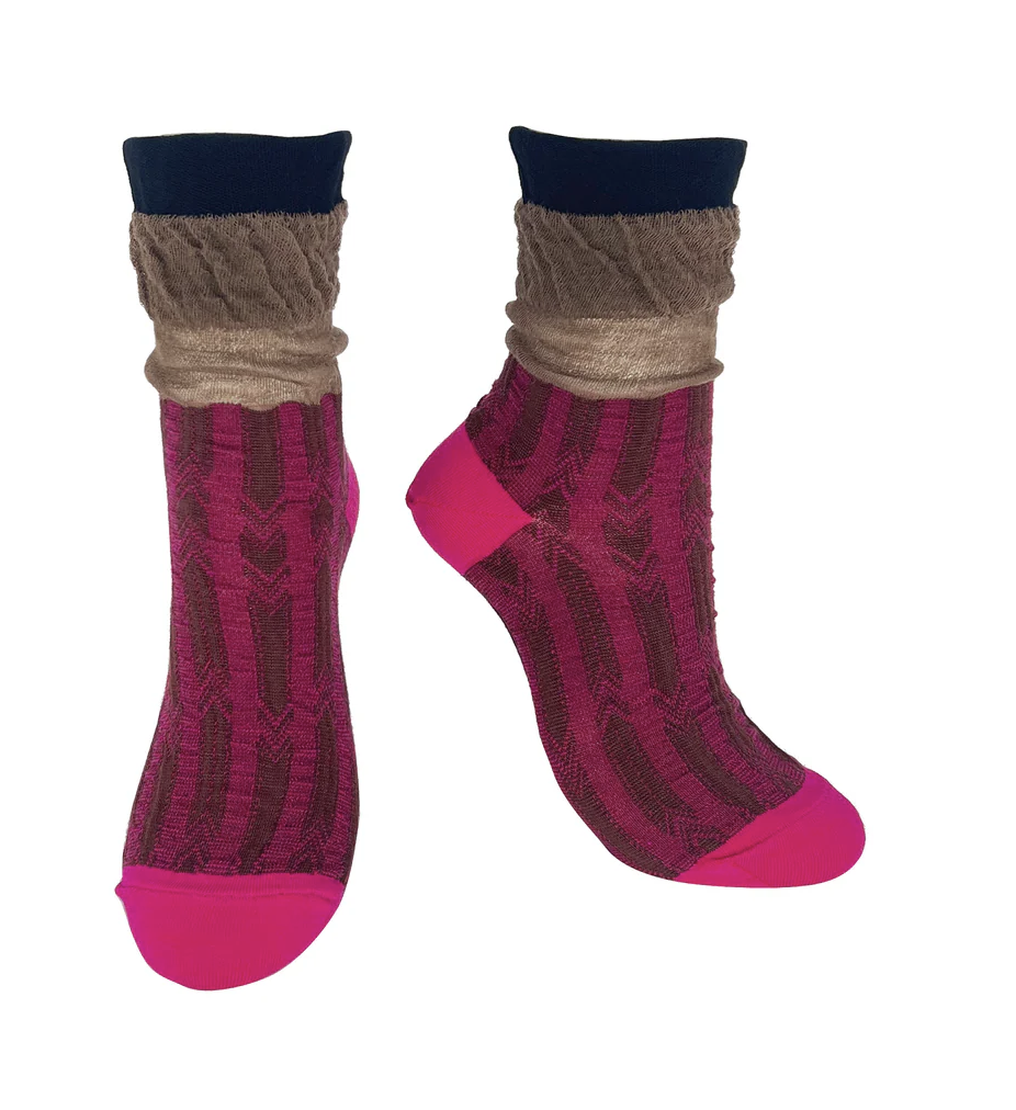 Nonnette Pink Socks, made in Japan
