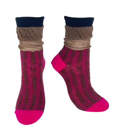 Nonnette Pink Socks, made in Japan