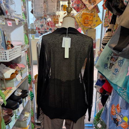 Ichi Black Sheer Cardigan