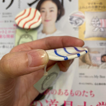 Sale- nesessaire Ceramics Brooches,  2 Colors, made in Japan