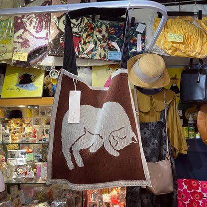 Sale- French Bull Cat ToteBag, made in Japan