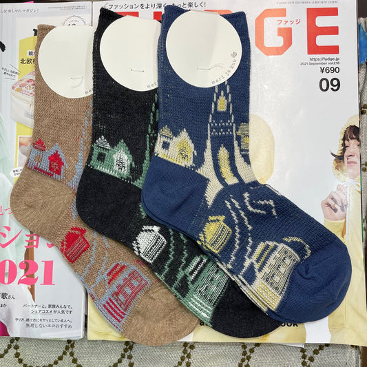$99 only- Meri ja kuu Iceland Socks, 3 Colors, made in Japan