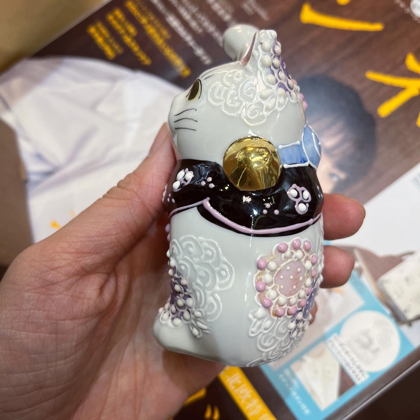 九谷焼 No. 3.2 Maneki-neko, Lucky Cat, made in Japan