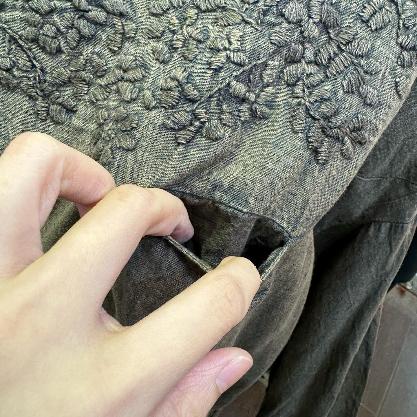 EXTRA20- Tanabana Brown Embroidery Top, made in India