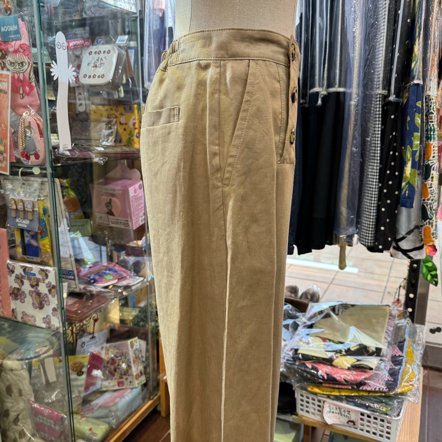 Vent d Ouest Beige French Linen Pants, size 40,  made in Japan