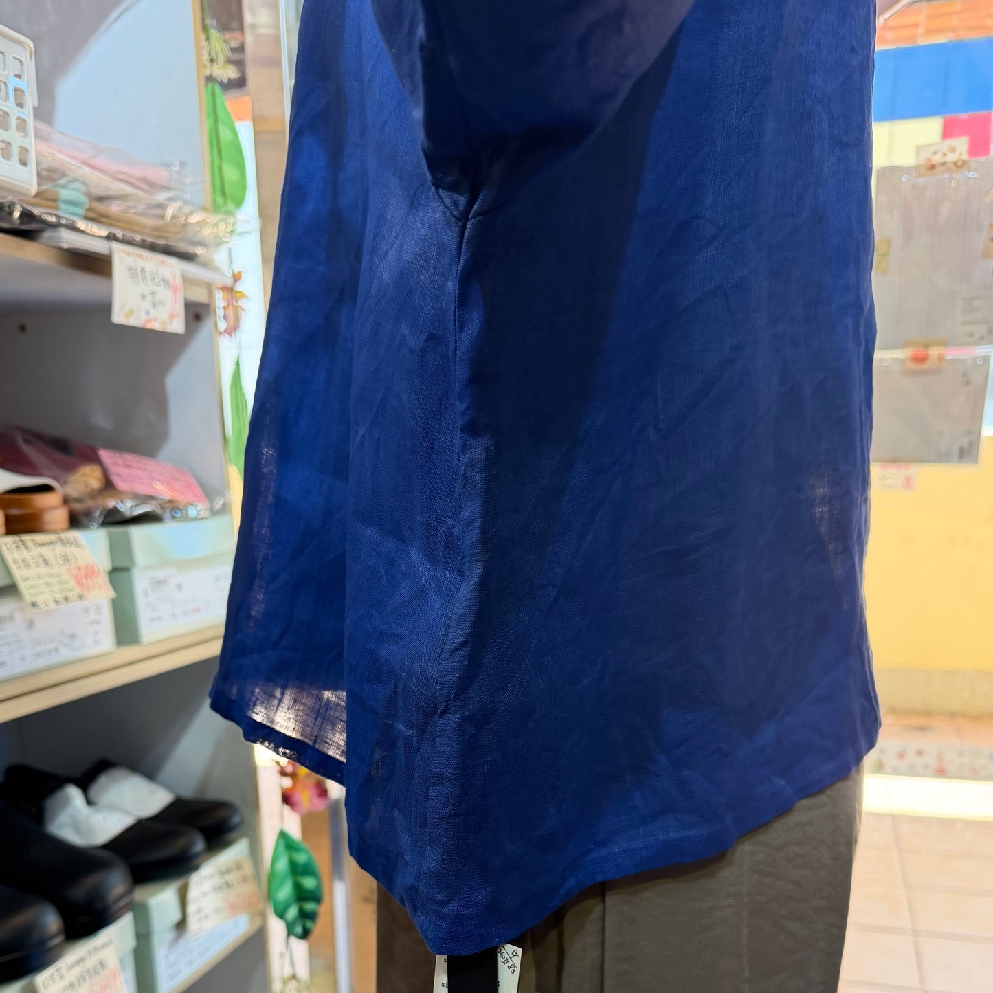 Mizuiro Ind Blue Linen Shirt, made in Japan