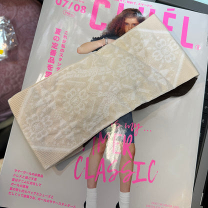 Sale- Nonnette Ivory X Pink Hairband, made in Japan