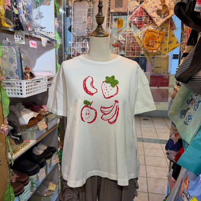 Latelier du Savon Fruits White T-shirt, made in Japan