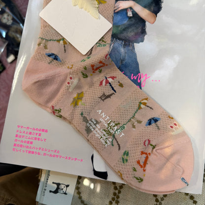 Antipast Summer Beach Pink Socks, made in Japan