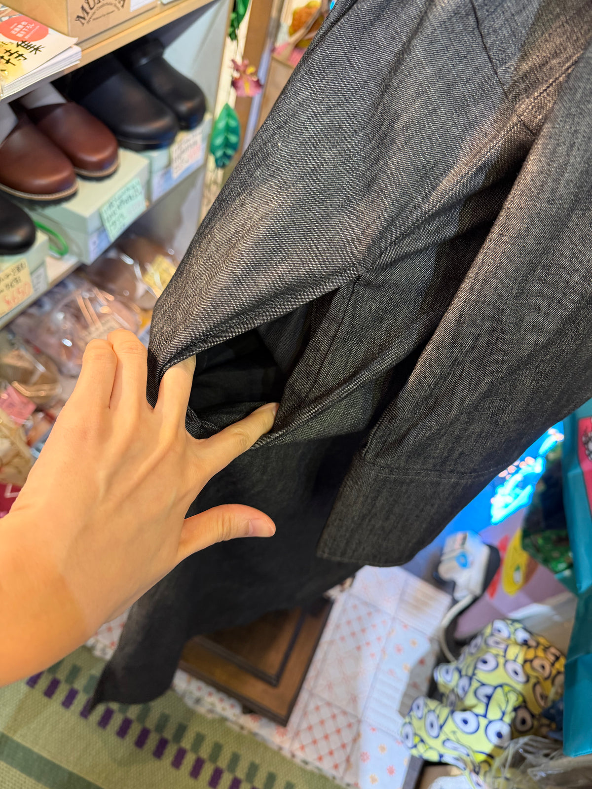 Denier 6oz Black Denim Dress, made in Japan