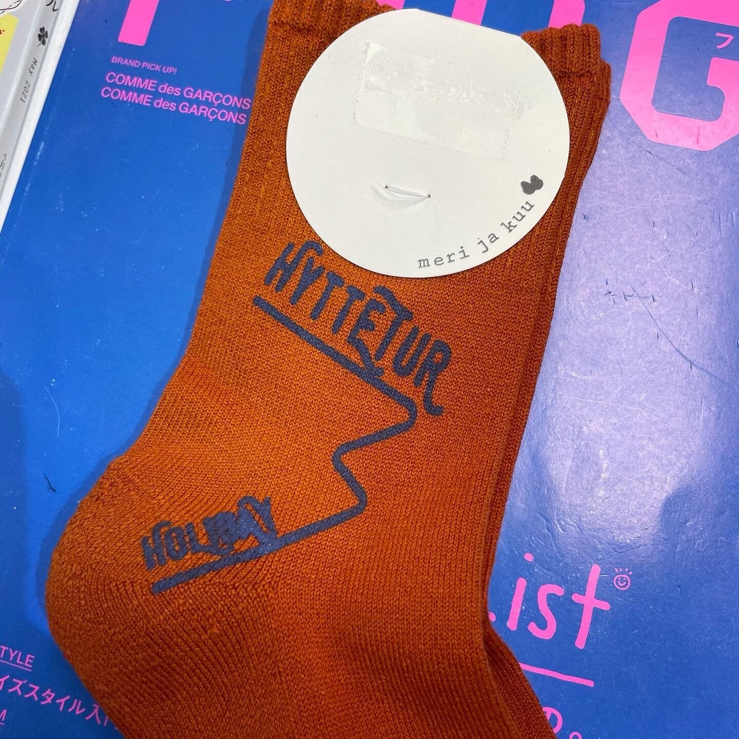 $99 only- Meri ja kuu Orange Socks, made in Japan